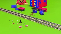 Educational cartoons for children. Construction game. Steam locomotive. Choo-choo trains for kids.