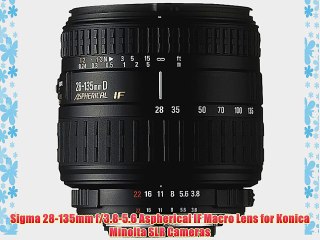 Sigma 28-135mm f/3.8-5.6 Aspherical IF Macro Lens for Konica Minolta SLR Cameras