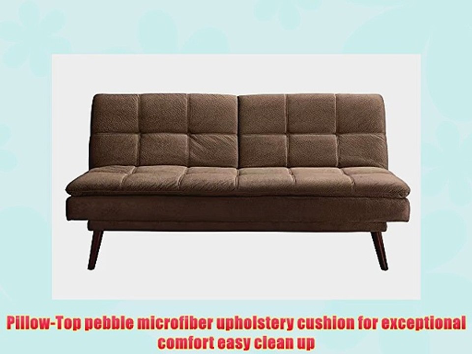 DHP The Bex Futon Tufted Pillowtop Sleeper Sofa Faux Leather