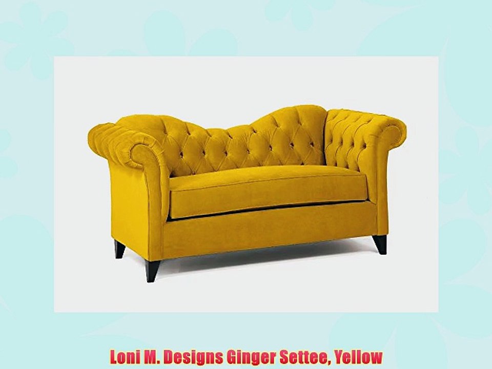 Loni M. Designs Ginger Settee Yellow