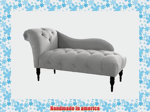 Skyline Furniture Tufted Fainting Sofa Velvet Light Gray