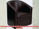 Flash Furniture GO-S-03-BN-FULL-GG Brown Leather Barrel-Shaped Guest Chair