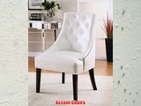 Coaster Leather Like Lounge Chair in White Finish