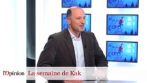 Dessin de Kak : François Hollande sur un skateboard, Manuel Valls en hérisson