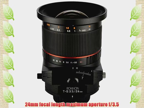 Rokinon TSL24M-N 24mm f/3.5 Tilt Shift Lens for Nikon
