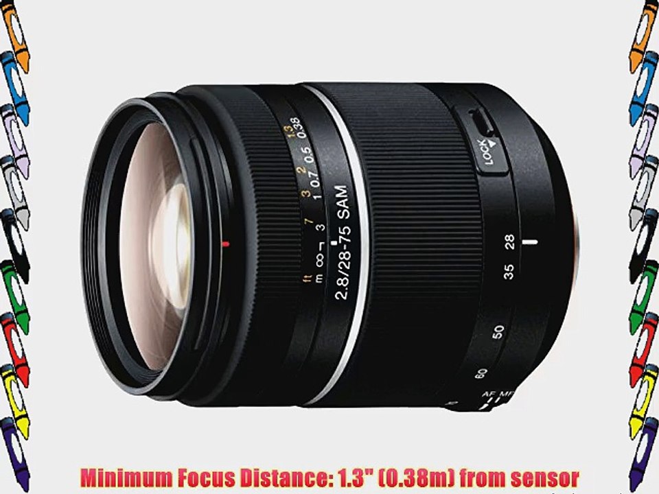 Sony 28-75mm f/2.8 Smooth Autofocus Motor (SAM) Full Frame Lens for Sony Mount Digital SLR