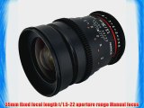 Rokinon 35mm T1.5 ED AS IF UMC Cine Wide Angle Lens for Olympus and Panasonic Micro 4/3 (MFT)