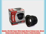 Opteka .35x HD Super Wide Angle Panoramic Macro Fisheye Lens for Nikon DF D4 D3X D3 D810 D800
