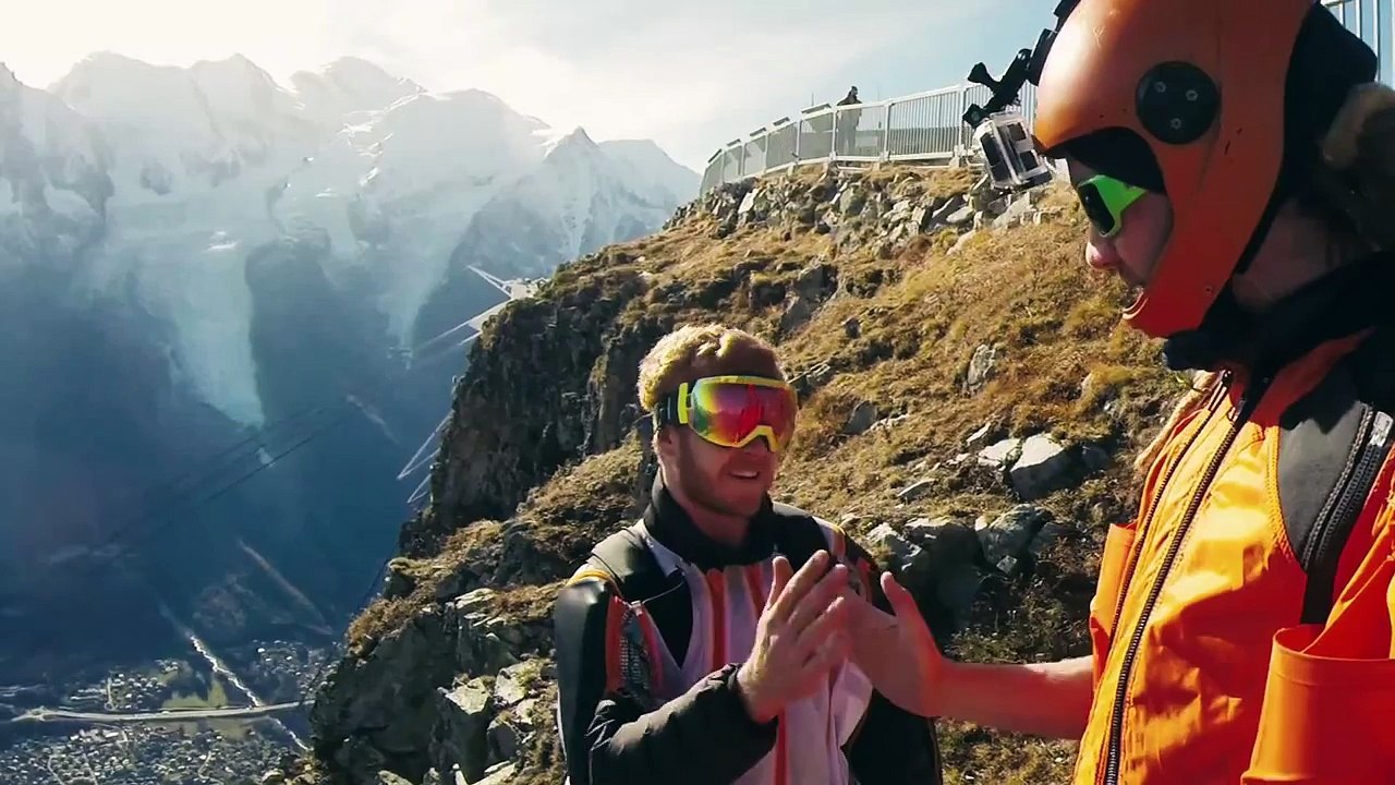 World's First Wingsuit High Five