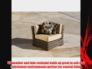 RST Brands OP-PE36C-LNK-WG Resort Collection 36-Inch Corner Section Rattan Patio Furniture