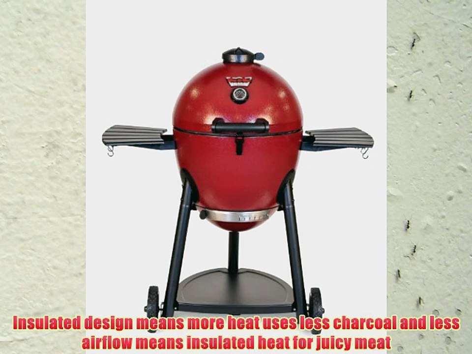 Char-Griller 06620 Akorn Kamado Kooker Charcoal Barbecue Grill and Smoker Red