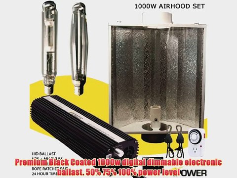 iPower Grow Light - Premium Black Coated Premium 1000 Watt HPS MH Digital Grow Light W/ 6