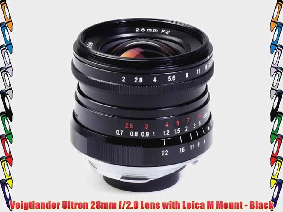 Voigtlander Ultron 28mm f/2.0 Lens with Leica M Mount - Black