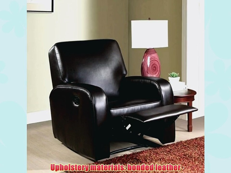 Abbyson Living Easton Dark Brown Bonded Leather Recliner