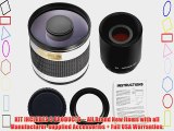 Rokinon 500mm f/6.3 Multi-Coated Mirror Lens with 2x Teleconverter (=1000mm) for Nikon D3100