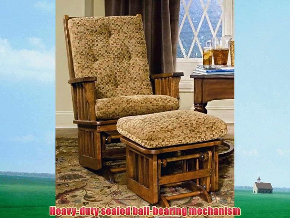 Brooks Furniture 1993 Oak Mission/Slatted Panel Glider Rocker Dark Oak Finish