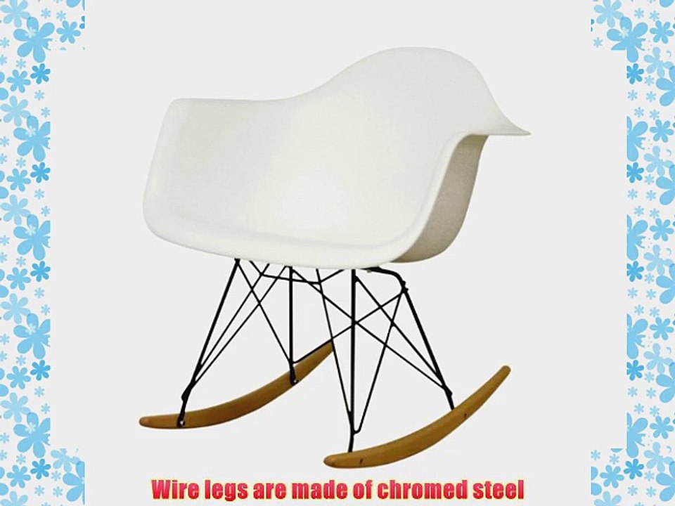 Baxton Studio Vinyl and Chromed Steel Accent Chair in White