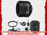 Nikon AF-S NIKKOR 50mm f/1.8G Lens with Tiffen 58mm UV Protection Filter   Medium Lens Case