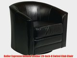 Keller Espresso Bonded Leather 29-Inch-H Swivel Club Chair