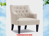 Baxton Studio Millicent Linen Arm Chair Beige