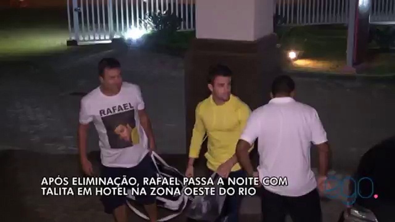 Talita e Rafael chegando no Hotel