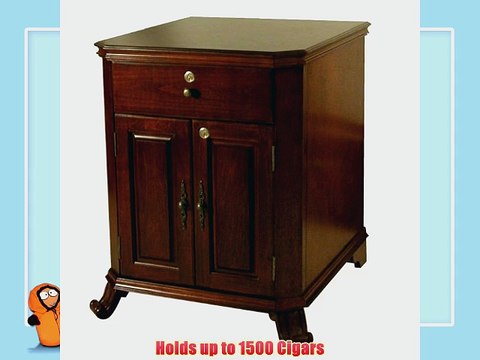 Montegue Cigar Cabinet w Adjustable Shelves and 2 AC Outlets