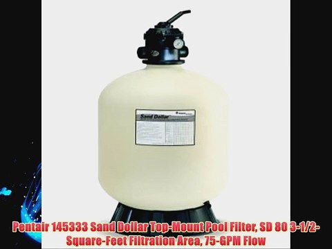 Pentair 145333 Sand Dollar Top-Mount Pool Filter SD 80 3-1/2-Square-Feet Filtration Area 75-GPM