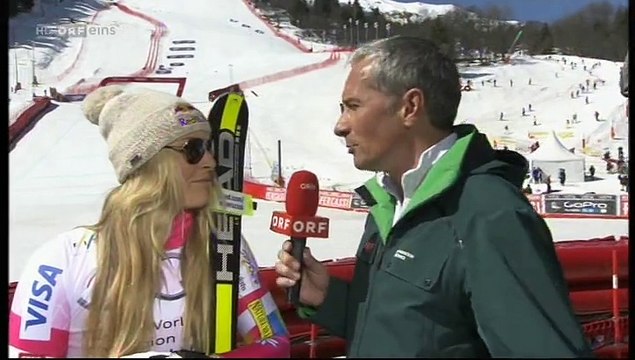 Lindsey Vonn Interview Meribel DH (66th WIN)