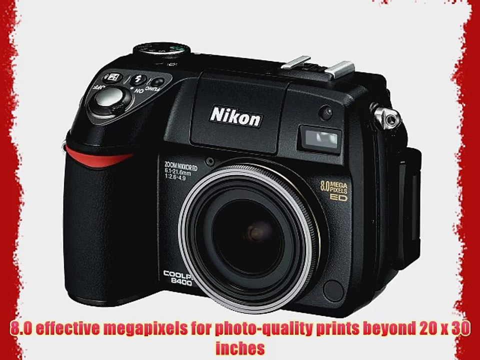 Nikon Coolpix 8400 8MP Digital Camera with 3.5x Wide Angle Optical Zoom Lens
