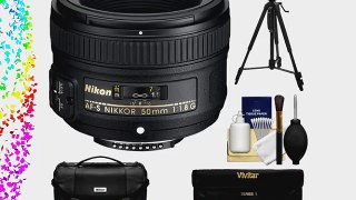 Nikon 50mm f/1.8 G AF-S Nikkor Lens with Nikon Case   3 Filters   Tripod Kit for D3200 D3300