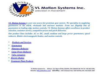 VL Motion Systems