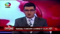 Ege Tv'de yayınlanan '' Çiğli Belediyesi'nden Sasalı'ya hizmet atağı '' haberi.