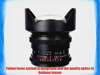 Samyang Cine SYCV14M-NEX 14mm T3.1 Cine Wide Angle Lens for Sony NEX