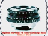 Voigtlander Color-Skopar Pan 35mm f/2.5 Wide Angle Manual Focus Lens - Black