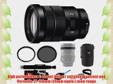 Sony SELP18105G E PZ 18-105mm F4 G OSS Mid-Range Zoom Lens with Tiffen 72mm UV Protector Filter