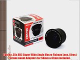 Opteka .35x HD2 Super Wide Angle Panoramic Macro Fisheye Lens for Fuji FinePix S700 S5700 S5800