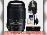 Nikon 55-300mm f/4.5-5.6G VR DX AF-S ED Zoom-Nikkor Lens with Sling Backpack   3 UV/FLD/CPL