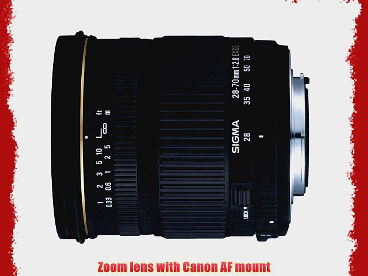 Sigma 28 70mm F 2 8 Ex Dg If Aspherical Lens For Canon Slr Cameras Video Dailymotion