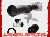 Vivitar 650-1300mm f/8-16 Telephoto Lens with 2x Teleconverter (=2600mm) Kit for Canon EOS