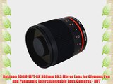 Rokinon 300M-MFT-BK 300mm F6.3 Mirror Lens for Olympus Pen and Panasonic Interchangeable Lens