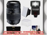 Tamron 70-300mm f/4-5.6 Di LD Macro 1:2 Zoom Lens with 3 Filters   Flash