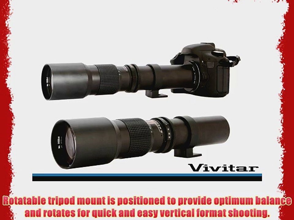 VIVITAR 500MM PRESET F8.0 Lens for NIKON D3200 D800 D7000 D700 D5100 D3100 D90 D300S D3000