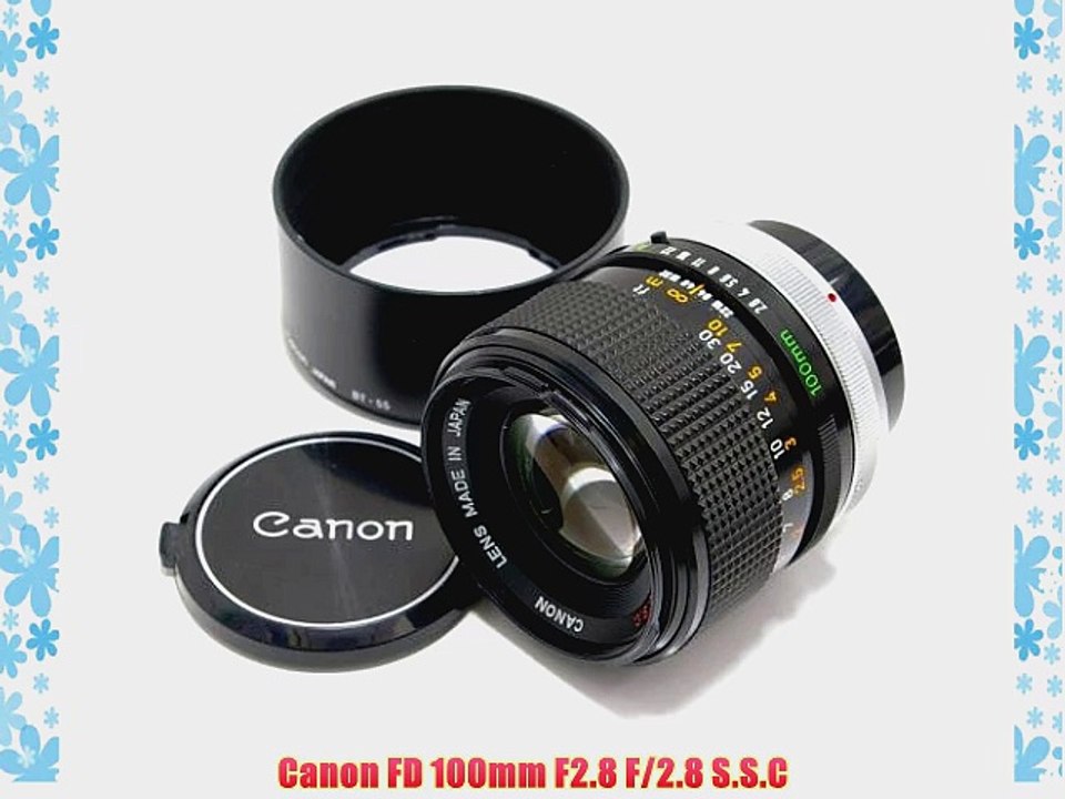 Canon FD 100mm F2.8 F/2.8 S.S.C