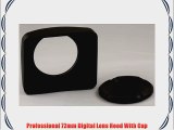 Professional 72mm Digital Video Hard Lens Hood With Cap For Canon XHG1S XHA1S Camcorders