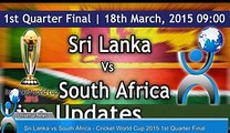 Sri Lanka vs South Africa Cricket World Cup 2015 1st Quarter Final