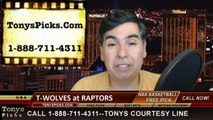 Toronto Raptors vs. Minnesota Timberwolves Free Pick Prediction NBA Pro Basketball Odds Preview 3-18-2015