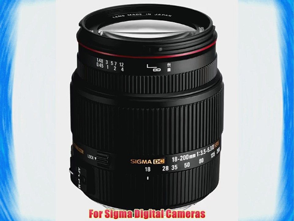 Sigma 18-200mm F3.5-6.3 II DC OS HSM Lens for Sigma SLR Camera
