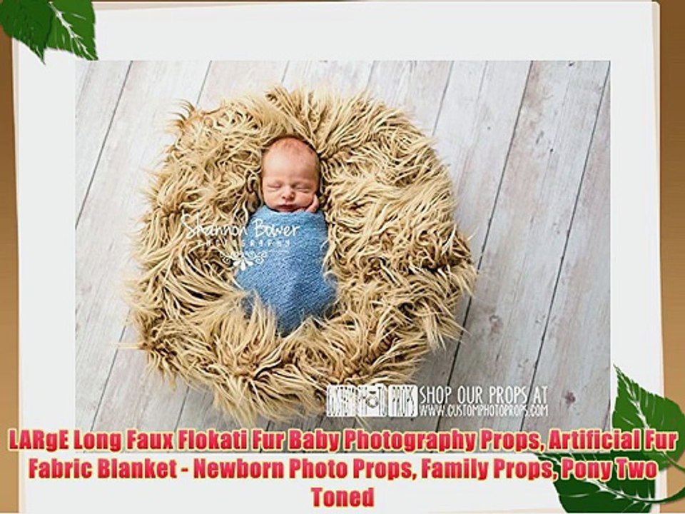 LARgE Long Faux Flokati Fur Baby Photography Props Artificial Fur Fabric Blanket - Newborn