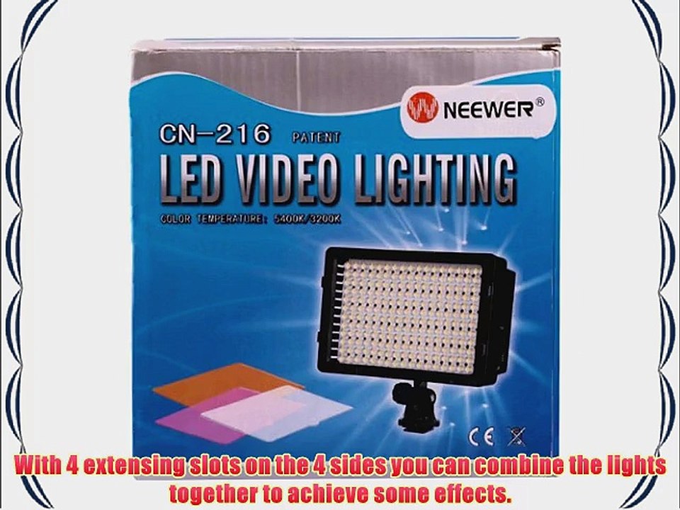 NEEWER? 13w CN-216 Led Video Light Camera Camcorder Photo Lamp For Canon Nikon