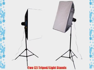 Download Video: CowboyStudio 320 Watt Photo Studio Monolight Flash Lighting Kit -2 Studio Storbe Lights and